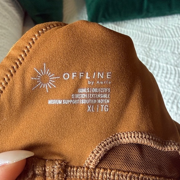Aerie Rust Ribbed Sports Bra - Picture 3 of 3